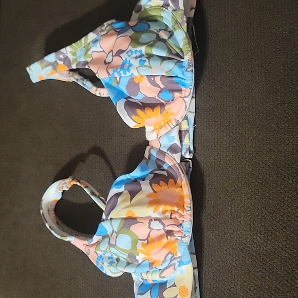 Wild Fable Floral Bikini - Blue, Yellow, Brown Set Size XS (0-2) - Picture 5 of 11